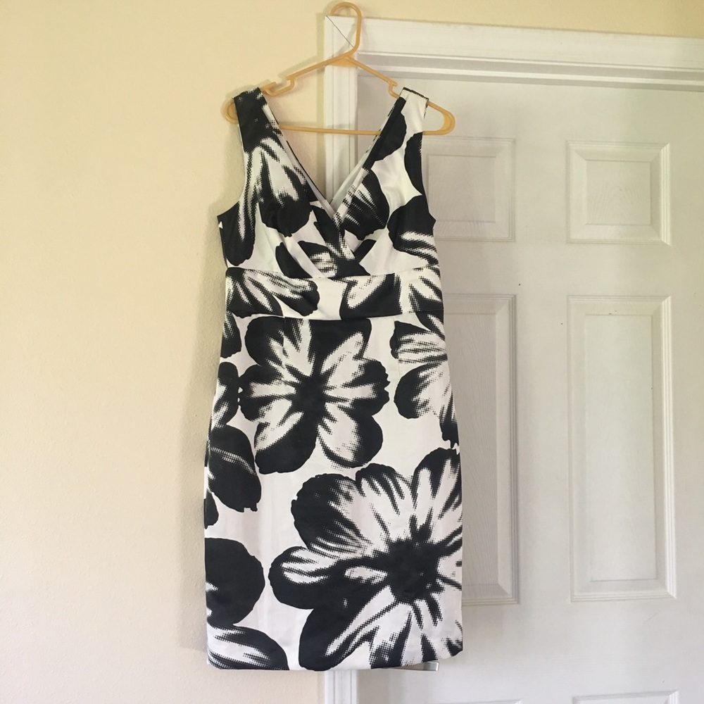 Calvin Klein black & white floral dress